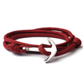 Nautical Anchor Braided Rope Bracelet — Adjustable, Unisex