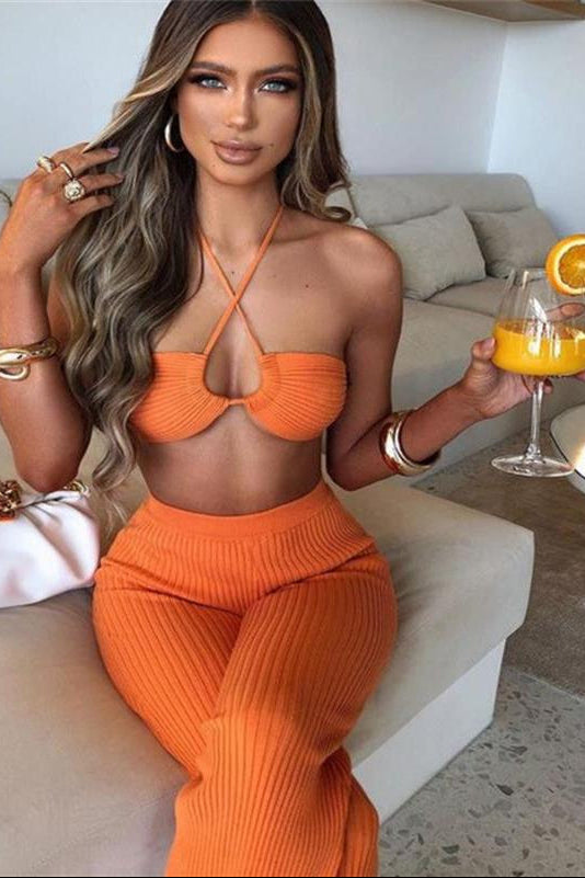 Women's Tank Top and Pants Suit Set