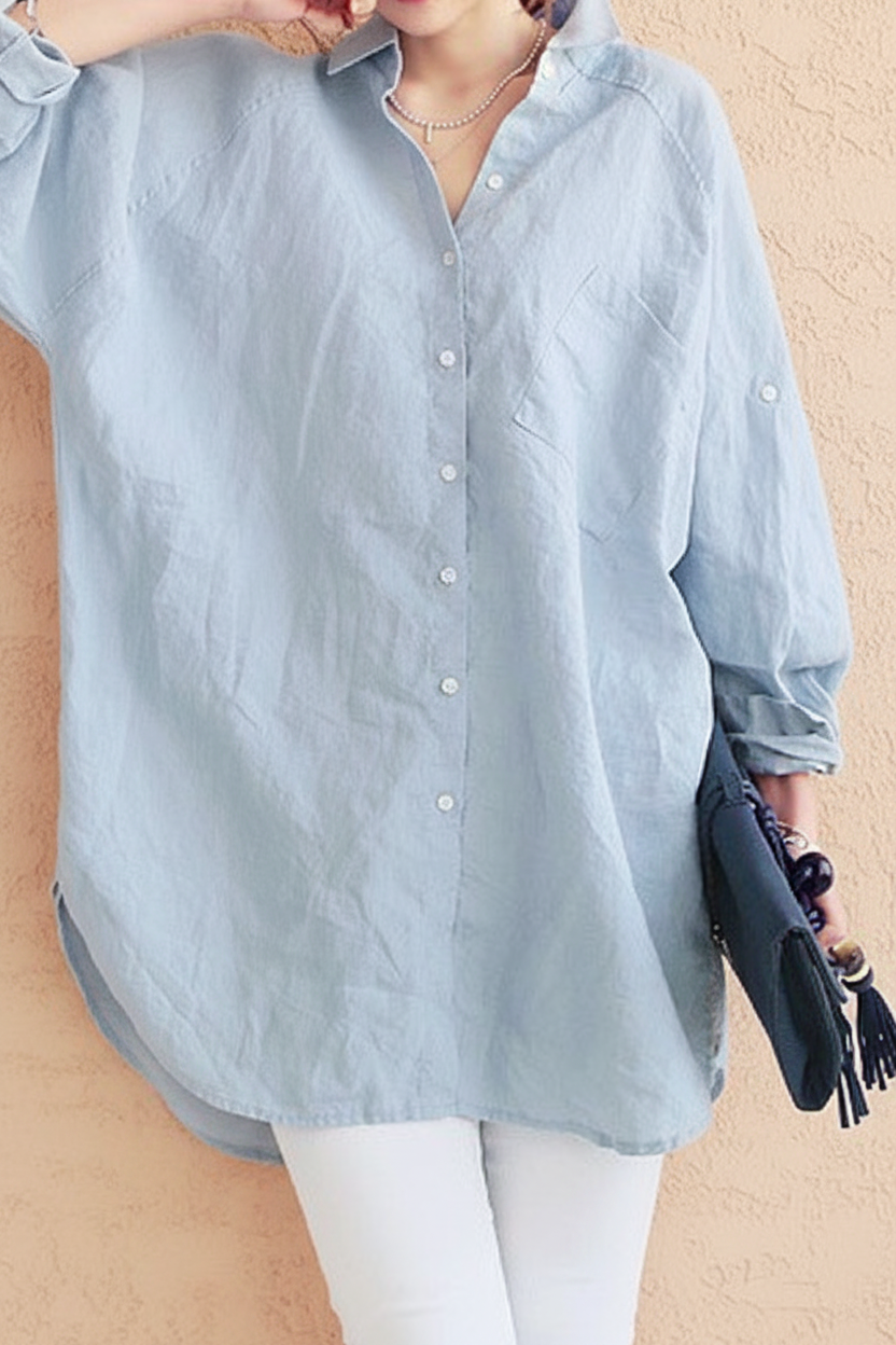 Southern Breeze Button-Back Shirt Dress